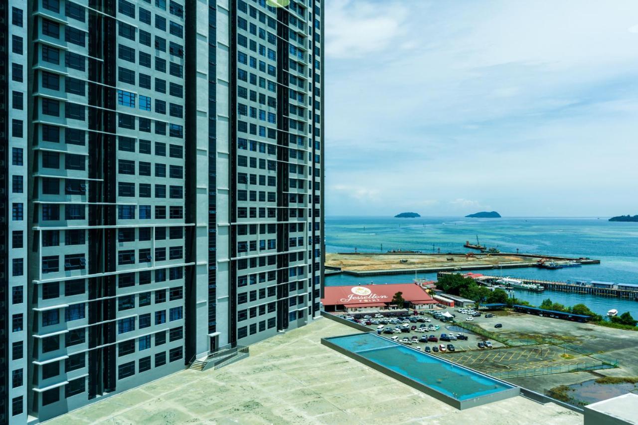 Full Seaview 2R1B Condo For 6Pax In Kota Kinabalu Bagian luar foto